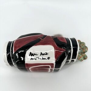 World Bazaars Inc. Golf Bag Figural Covered Dip Bowl Vintage